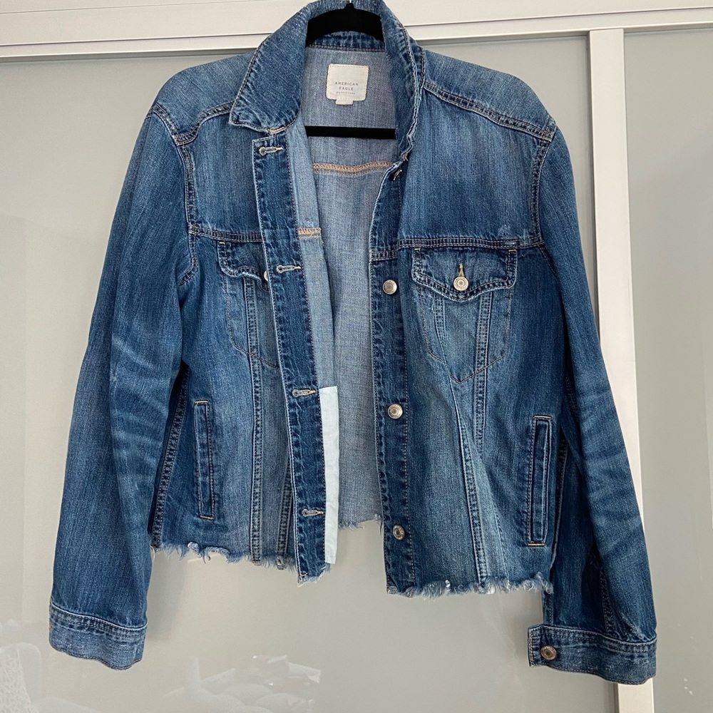 American Eagle Jean Jacket with distressing